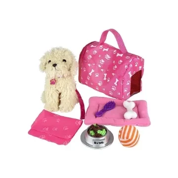 Click 'n Play Puppy Playset, Dog Bed - Toys for Little Girls, Toys for Girls Ages 3 and Up, Gifts for Girls, 3 Years Old 4 to 5 Years Old