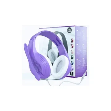 Anevia Gaming Headset, Wired, Over-Ear, with Microphone, for PC, Mac, PS4, PS5, Xbox One, Stereo Surround Sound, Purple