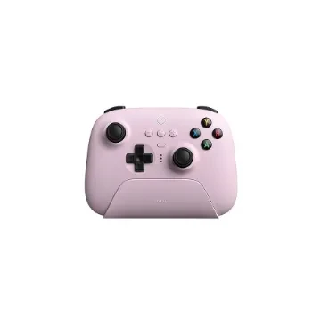 8Bitdo Ultimate 2.4g Wireless Controller with Charging Dock, 2.4g Controller for PC, Android, Steam Deck, iPhone, iPad, MacOS, Apple TV (Light Pink)